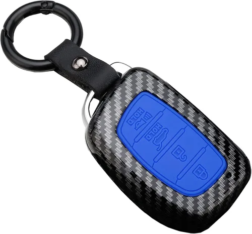 Vista 9 de Funda para llavero para Hyundai Tucson Elantra Sonata 2018, 2017, 2016, 4 botones, sin llave, funda para control remoto de entrada sin llave