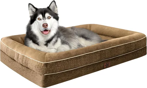 Vista 12 de Cama ortopédica impermeable de espuma viscoelástica XL antideslizante Beige1