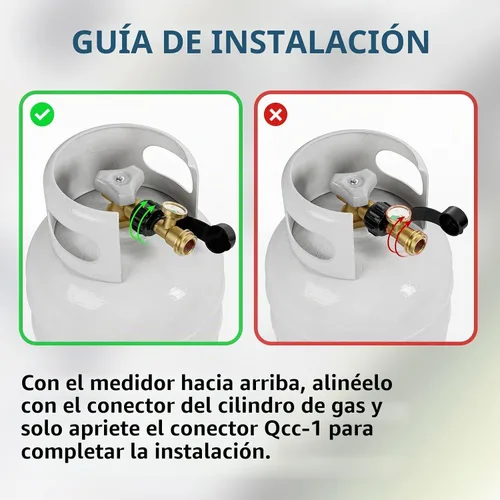 Vista 6 de Indicador de Nivel de Medidor de Tanque de Propano para Tanques de 5-20 Libras, Universal para Autocaravana, Parrilla de Gas, Estufa de Camping