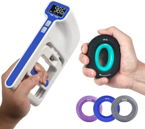 Vista 9 de Grip Strength Tester, Digital Hand Dynamometer FDA Registered with Backlit LCD for Grip Strength Testing and Training