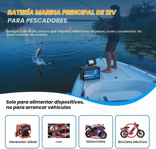 Vista 8 de 12V 15Ah LiFePO4 Lithium Battery with BMS and LCD Voltmeter