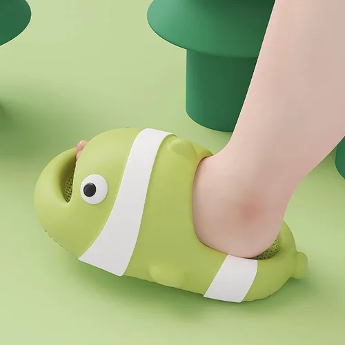 Vista 6 de Jerzmy Cute Clown Fish Cloud Slides for Boy Girl Kids Toddler, Soft Novelty Funny Animals House Slippers Non-Slip Beach Shoes for Indoor Outdoor