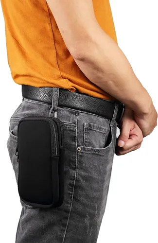 Vista 3 de Funda universal de neopreno de doble capa para teléfono celular, funda con cierre para cinturón para iPhone 17 16 15 14 13 12 11 Pro Max Samsung