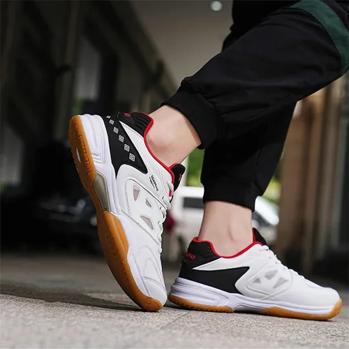 Vista 5 de VEACAM Tenis de bádminton para hombre, estilo casual, atléticos, a la moda, zapatos deportivos de pickleball antideslizantes, zapatos de squash