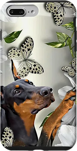 Vista 12 de Doberman Pinscher Daisy and Butterfly Case for iPhone 17