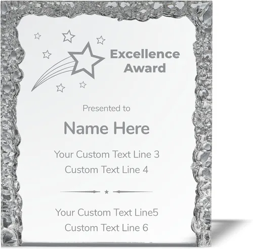 Vista 8 de Trofeo grabado personalizado Premios acrílicos personalizados con grabado Estrella brillante Más allá Marcar la diferencia Jubilación