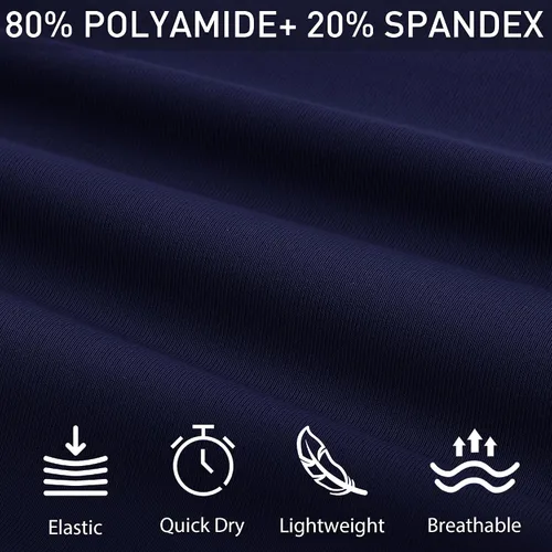 Vista 4 de Resinta Paquete de 4 pantalones cortos de correr para niñas, pantalones cortos deportivos de verano para niños, de secado rápido, pantalones cortos