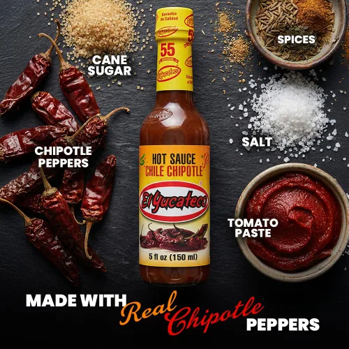 Vista 4 de El Yucateco Chipotle salsa caliente 5 oz