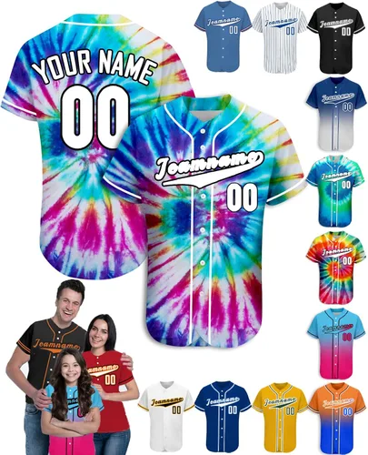 Vista 22 de Camiseta de béisbol personalizada para hombres, mujeres y niños con nombre, número y logotipo, camisetas de sóftbol personalizadas, S-4XL