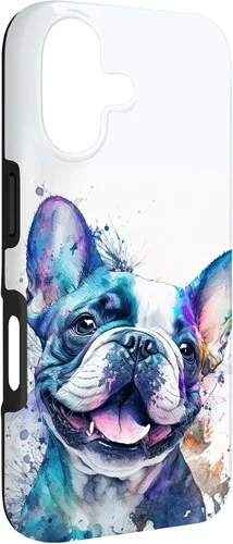 Vista 3 de Cute Frenchie Watercolor Splash Frenchie Puppy Case for iPhone 17