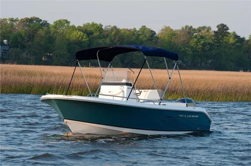 Vista 4 de SBU Light Grey Stainless Steel 3-Bow Bimini Top Compatible for Monterey 186 MONTURA I/O for Model Years 2014