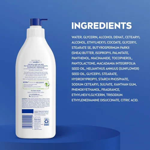 Vista 9 de Loción corporal Nivea, de larga duración para piel seca a muy seca
