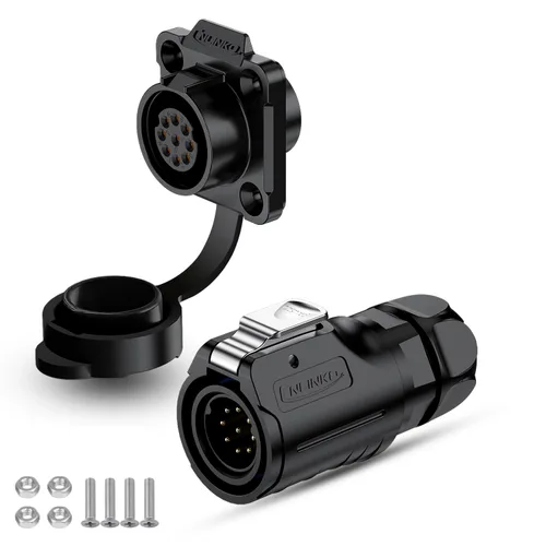 Vista 26 de CNLINKO Conector Circular de Panel IP68 M16 de Plástico de 3 Pines Macho y Hembra Eléctrico Impermeable Arnés de Cables Automático Soldadura