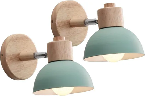 Vista 13 de Adjustable Scandinavian Wall Lamp E27 Lighting Fixture Retro Industrial Style for Bedroom Living Room Hallway(Amarillo,1 Pieza)