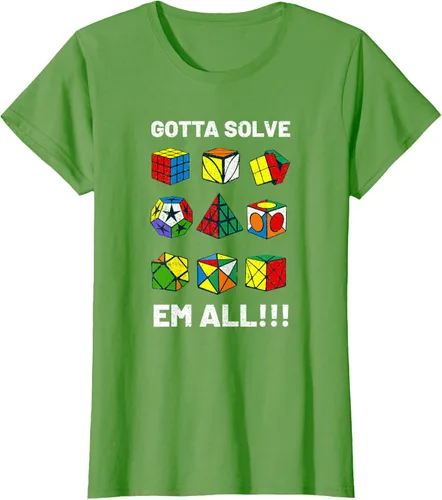 Vista 4 de Camiseta competitiva Puzzle Cube Gotta Solve Em All Speed Cubing