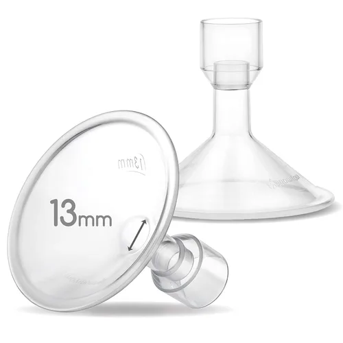 Vista 50 de Maymom MyFit Crater Series - Protector de pecho pequeño de 0.394 in con diseño de dos piezas compatible con piezas de bomba Medela; reemplazo