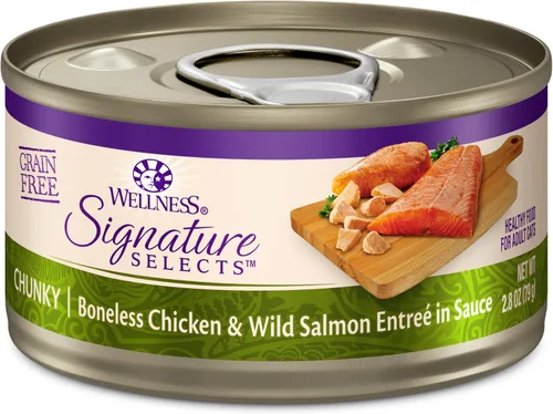Vista 34 de Wellness CORE Signature Selects - Alimento húmedo enlatado grueso para gatos adultos, natural, rico en proteínas, sin granos, receta de carne de res