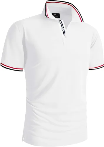 Vista 4 de ZITY Camiseta polo de manga corta para hombre, para golf, tenis