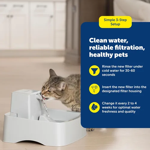 Vista 4 de PetSafe Drinkwell Avalon & Pagoda Fountain Filtros de Carbón Activado - Mejor Opción de Hidratación - Pureza Duradera - Bebida Sin Olores
