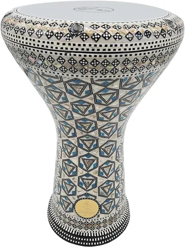 Vista 20 de ¡Nuevo! Gawharet El Fan Clásico 17" Darbuka de Madre de Perla Percusión de Tambor (Rey Árabe)