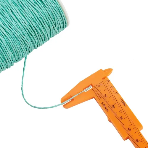 Vista 5 de Cordón de algodón encerado aguamarina de 100 yardas, hilo trenzado para cuentas de cordón de pulsera, collar de alambre de 0.039 pulgadas