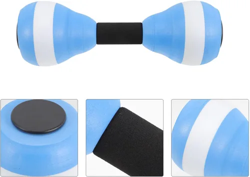 Vista 4 de BESPORTBLE Mancuernas aeróbicas acuáticas, 1 par de mancuernas flotantes de Eva para entrenamientos de piscina