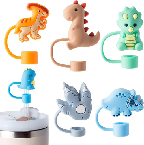 Vista 9 de 6 piezas de tapas de popote mágicas de silicona para taza Stanley de 30 y 40 oz, tapas reutilizables para popotes para accesorios de taza Stanley