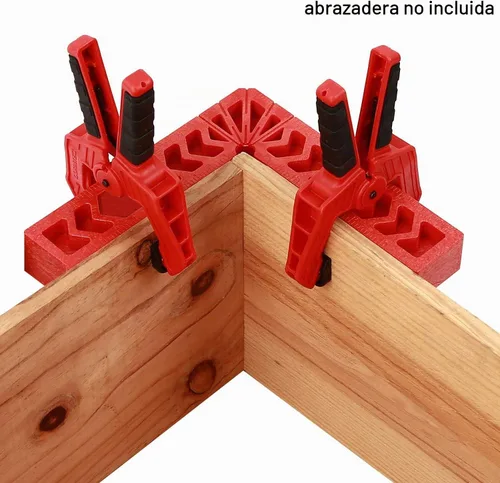 Vista 8 de KINJOEK 6 cuadrados de posicionamiento de 4 pulgadas y 90 grados, abrazaderas de ángulo recto para carpintería, herramienta cuadrada de sujeción