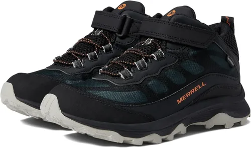 Vista 3 de Merrell Botas de senderismo unisex Moab Speed Mid Alternativo Cierre Impermeable Negro