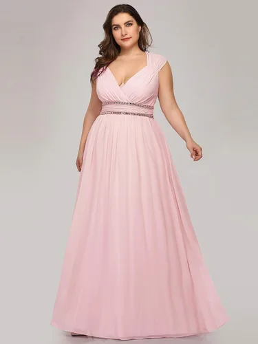 Vista 3 de Ever-Pretty Plus Women's Plus Size V-Neck Empire Waist Evening Party Maxi Dress 08697