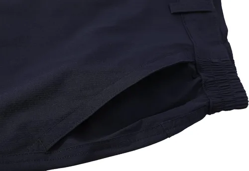Vista 4 de Pantalones cortos elásticos de secado rápido para hombre, pantalones cortos de trabajo ligeros, 6 bolsillos para ciclismo, viajes, camping
