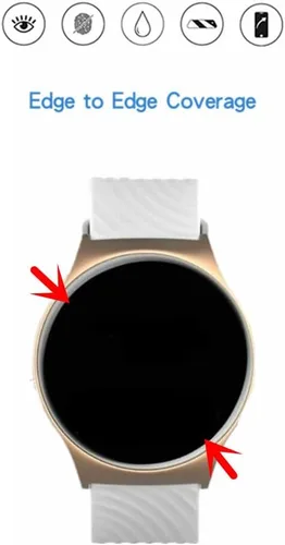 Vista 4 de Protector de pantalla compatible con reloj inteligente 120, película protectora de TPU HD (6 unidades)
