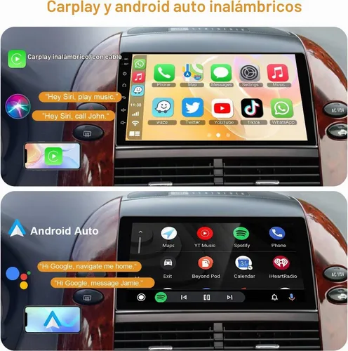 Vista 4 de Android 13 Radio estéreo para automóvil para Toyota Sienna 2004-2010, Carplay inalámbrico y Android Auto con 4G+64G soporte Bluetooth/Control