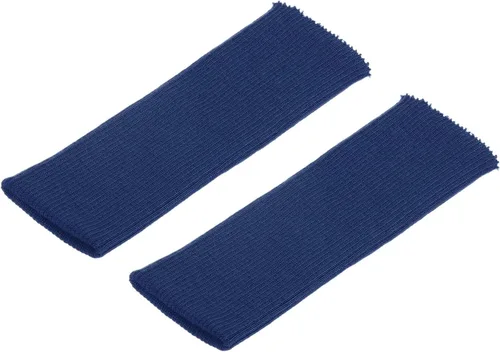 Vista 21 de MECCANIXITY Puños elásticos con bordes acanalados de 4 x 3.5 pulgadas, tela de algodón, cinta elástica para coser, color negro, 1 par