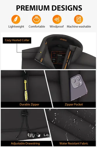 Vista 4 de RUNSOAR 2024 Space SuitHeat Reflection, Heated Vest for Women, 10000mAh Battery Pack Included,Composite Carbon Fiber Jacket