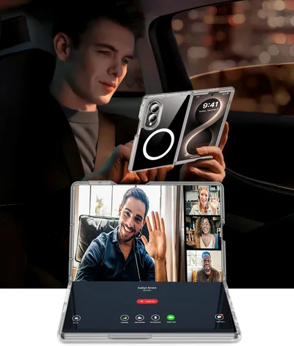 Vista 8 de Funda para Samsung Galaxy 8 Fold Z compatible con MagSafe, transparente