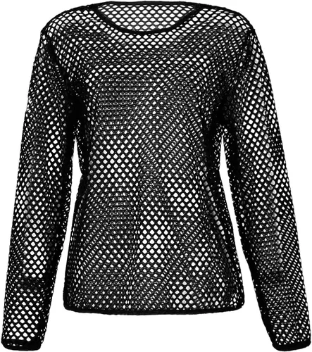 Vista 2 de Camisa de lentejuelas transparentes para hombre, malla gay, ropa de club, fiesta, viernes por la noche, camiseta ligera y sexy