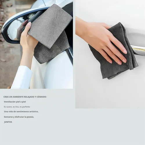 Vista 5 de 10 paños mágicos Genie de tela mágica, paño de limpieza de microfibra sin pelusa para vidrio, ventana, cocina, acero inoxidable, autos y pantallas