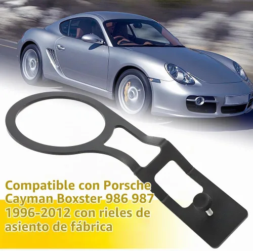 Vista 3 de Portavasos para Porsche 986 Boxster 987 Cayman 1997-2012, color negro