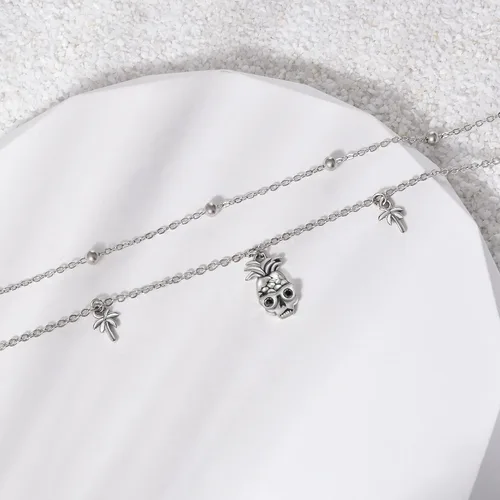 Vista 46 de CHIC & ARTSY Tobilleras de plata de ley S925 para mujer, pulsera de tobillo ajustable multicapa para playa, joyería de verano para mujer, de 10 a 11