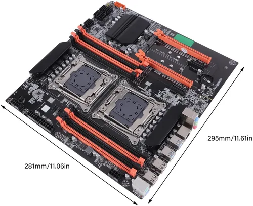 Vista 4 de Placa base de escritorio, DDR4 LGA2011 3 CPU para placa base X99, tarjeta de red Gigabit RTL8111H integrada, canal M.2 NVMEPCIE X4, SATA3.0 USB3.0