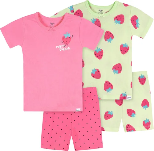 Vista 17 de Conjunto de pijama de 4 piezas con diseño de dinosaurio ajustado para niños Bailarinas