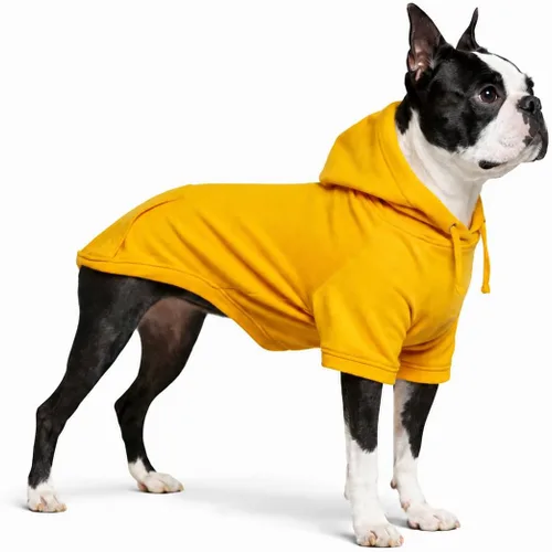 Vista 71 de Lovelonglong Sudadera básica con capucha para perros, 100% algodón, se adapta a perros pequeños, medianos y grandes, color negro, XS
