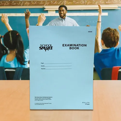 Vista 8 de School Smart Libro azul de examen con 8 páginas, 8-1/2 x 11 pulgadas, paquete de 100 libros