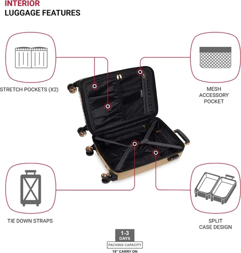 Vista 4 de SWISSGEAR 7272 - Maleta rígida y expandible con ruedas giratorias