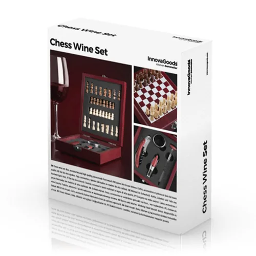 Vista 9 de Set de Accesorios para Vino y Ajedrez InnovaGoods 37 Piezas