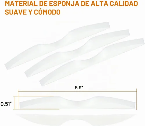 Vista 7 de Almohadillas de esponja antivaho para puente nasal, almohadillas de espuma viscoelástica para la nariz