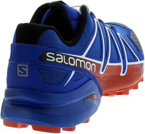 Vista 4 de Salomon Zapatillas de trail running Speedcross 4 para hombre Azul Yonder Negro Lava Naranja