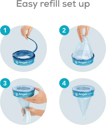 Vista 5 de Angelcare Diaper Bin Refills, Pack of 6