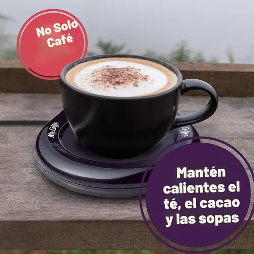 Vista 4 de Mr. Coffee Calentador de tazas para café y té, calentador de tazas portátil para escritorios de oficina de viaje y hogar, negro Regalos